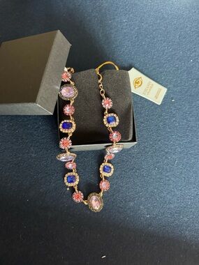 EYE CANDY LA Crystal Statement Necklace- so fun, unique& colorful🩷adjustable🤍💙